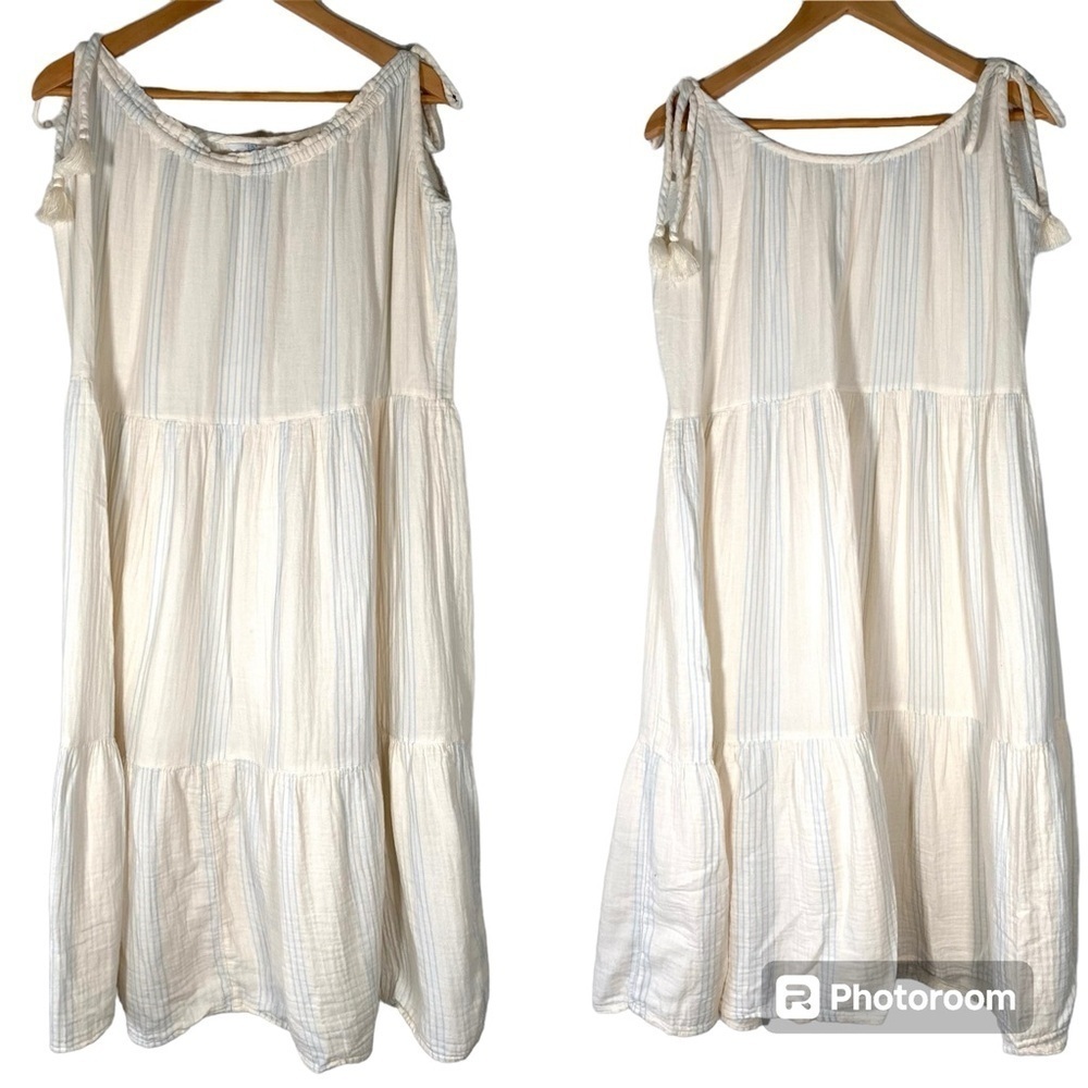 TIME AND TRU Gauzy Cotton Tiered Summer Dress XXL 20 - Picture 3 of 10